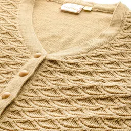 Aarika Geometric Self Design V-Neck Woollen Cardigan image 4