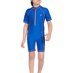 Muhuratam Boys Sports Wear Blue Colour Solid Nylon Swim Suit With Goggle-picture-17