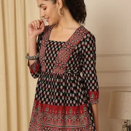 AKIMIA Print Cotton Peplum Top image 4