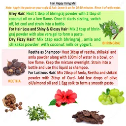 glow lush Herbal Hair Pack of Amla,Reetha,Shikakai,Bhringraj,Hibiscus powder(50gm Each) image 3