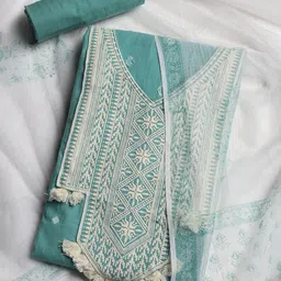 Meena Bazaar Floral Woven Design Unstitched Dress Material-picture-15