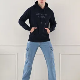 STARFOX Men Typography Printed Hooded Sweatshirt image 4