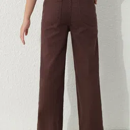 NU CLOTHS Women Comfort Wide Leg High-Rise Stretchable Jeans image 5