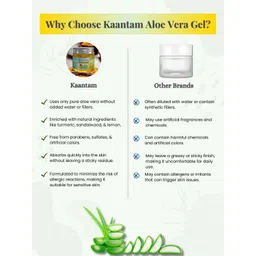 Kaantam Multipurpose Pure Aloe Vera Gel with Turmeric & Sandalwood Extract - 100 g image 2