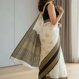 AMRUTKALA SAREES Woven Design Silk Blend Designer Banarasi Saree image 4