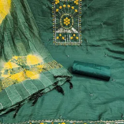 HERE&NOW Embellished Unstitched Dress Material image 3