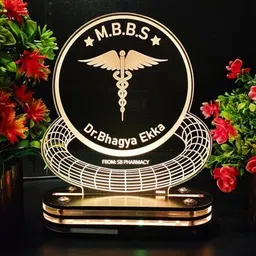 kosgai Multicolor Customized Gift For MBBS With Name And Logo LED Lamp Table Lamp image 3
