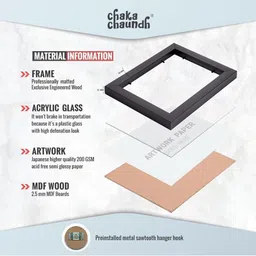 Chaka Chaundh Multicoloured Synthetic Wood Wall Art image 5