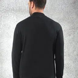 Crimsoune Club Men Solid Full Sleeve with Zip Detail Pullover image 5