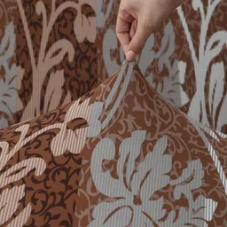 HOKIPO Brown & Grey Printed Polyester 1 Piece Sofa Cover With Arms image 3