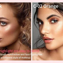 fllek 3 In 1 Baked Blusher, Highlighter, Eyeshadow Palette Highlighter image 5