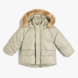 Koton Boys Long Sleeve Hooded Puffer Jacket-picture-7