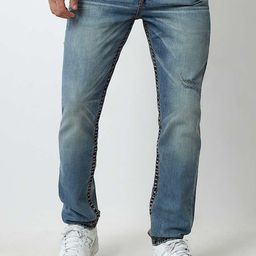 True Religion Men Rocco Super T Slim Fit Mid-Rise Low Distress Heavy Fade Jeans-picture-44
