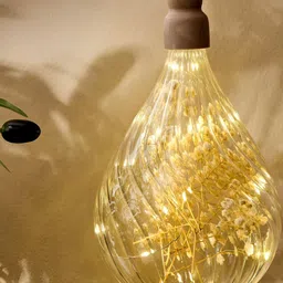 Home Centre Transparent Textured Glass Contemporary Hanging Light-image-64