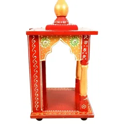 apka mart Wooden Mandir For Home & Office Single Idol Pooja Mandir image 5
