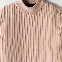 RVK Girls Ribbed Long Sleeves Mock Collar Pullover Sweaters image 2