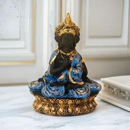 MISS PEACH Black & Gold Toned Buddha Idol Showpiece-picture-36