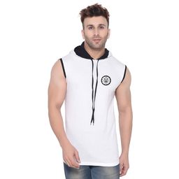 BEYOU FASHION Hooded Sleeveless Applique Slim Fit T-shirt-picture-39