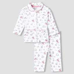 Juniors by Babyshop Girls Printed Pure Cotton Shirt With Pyjamas-picture-22