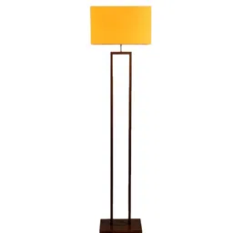 sapphire Soomin Orange Fabric Shade Club Floor Lamp With Iron Base image 4