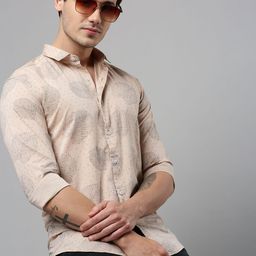 showoffff Men Regular Fit Graphic Print Slim Collar Casual Shirt-picture-21