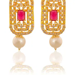 Tanusha Jewels Brass Gold-Plated Jewellery Set image 4