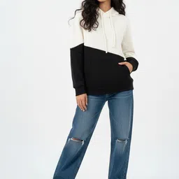 glitchez Women Colourblocked Hooded Sweatshirt image 3