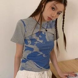 LULU & SKY Women Abstract Printed Round Neck T-shirt-picture-11