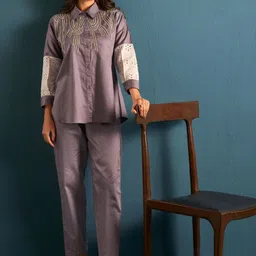 Kaftanize Embroidery Tunic With Trousers Co-Ords-picture-26