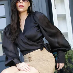 StyleCast X SERA Wrap Crop Top-image-4