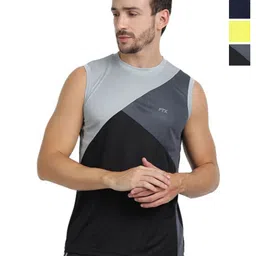 FTX Men Pack of 4 Dri-FIT Colourblocked Round Neck T-shirts image 1
