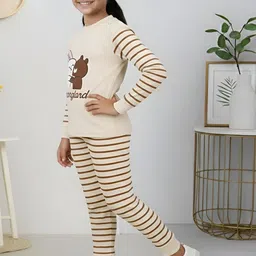 PY PINKYOU Girls Striped T-shirt with Pyjamas image 4