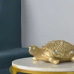 The Gharnish Gold-Toned Tortoise Vastu Birds And Animals Figurine Showpiece-picture-26