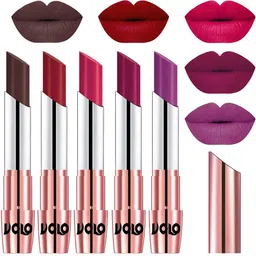 VOLO Set Of 5 Creme Matte Lipstick - 3.5g Each - 35-43-44-45-48-image-73
