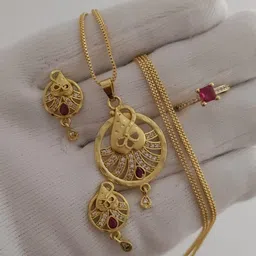 niva fashion Gold Pendant set for women-picture-37