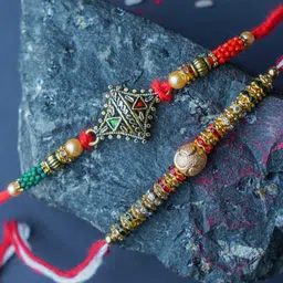 aurum Designer R-101, R-160 Assorted Rakhi Set image 1