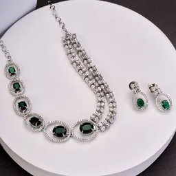 Opal Touch Stone-Studded Jewellery Set-image-0