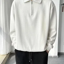 HERE&NOW Men Polyester Solid Sweatshirts image 3