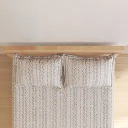 Home Centre Beige Geometric 200 TC King Bedsheet with 2 Pillow Covers image 2