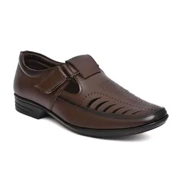 HIDA Men Textured Formal Shoes-image-8