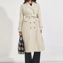 Styli Women Double Breasted Belted Overcoat image 1