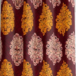 POORAK Red 3 Pieces Geometric Sheer Door Curtain image 5