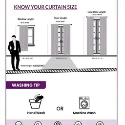 HOMEBREW FURNISHINGS Brown 2 Pieces Black Out Long Door Curtains image 2