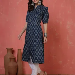 antaran Women Printed Three-Quarter Sleeves Kurta-picture-25