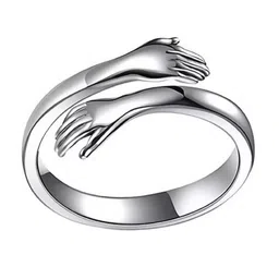 Ringzinnie Stainless Steel Hug Finger Ring-picture-34
