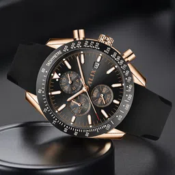 ALIX Men Brass Dial & Straps Analogue Chronograph Watch AL3014T RGBB image 2