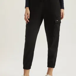 ELLE Women Cotton Joggers Trousers-image-57