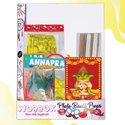wobbox Annaprashan Props, Annaprashan Banner,Annaprashan Decoration Items(52Pc))FP5774) Photo Booth Board image 5