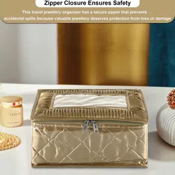 HOMESTIC Gold-Toned Set of 2 Regular Jewellery Organiser Organisers image 5