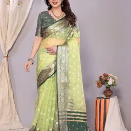 KALINI Woven Design Zari Banarasi Saree image 4